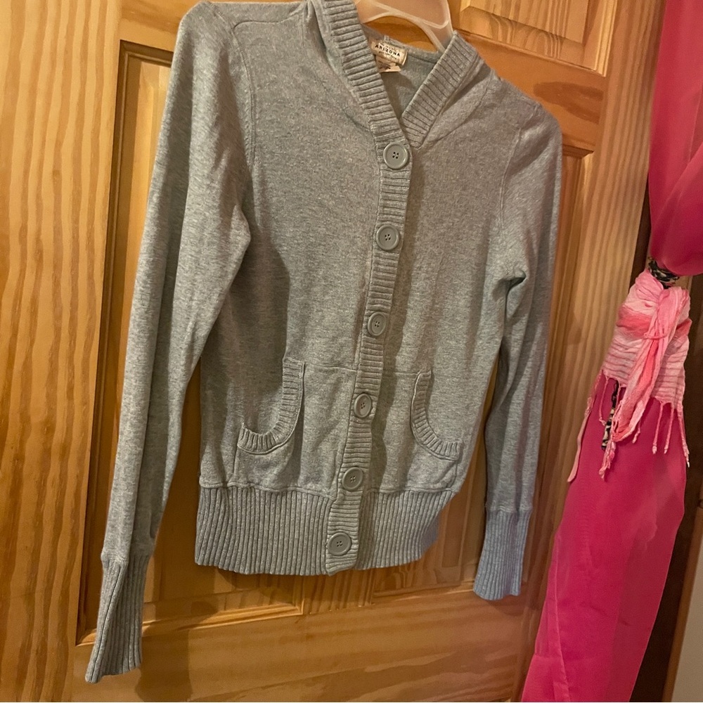 Gray Button-Up Women's Sweater